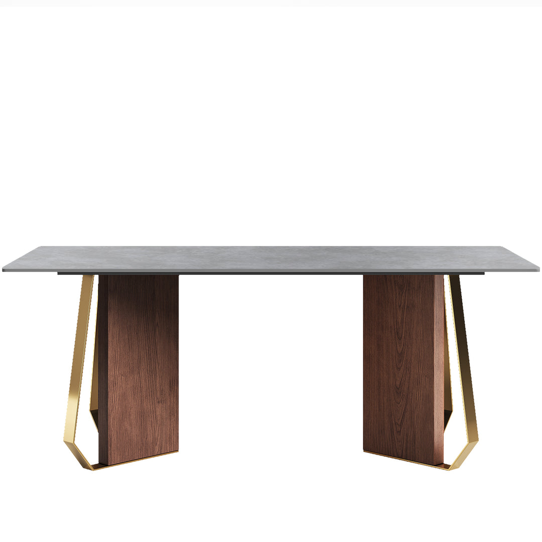 Modern sintered stone dining table axis detail 2.