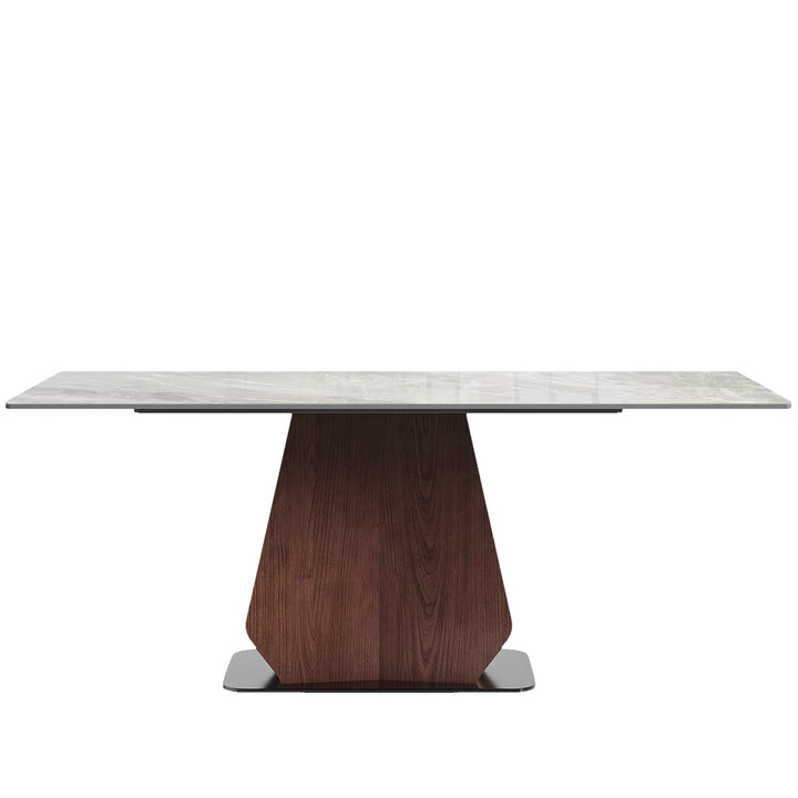 Modern sintered stone dining table beam situational feels.