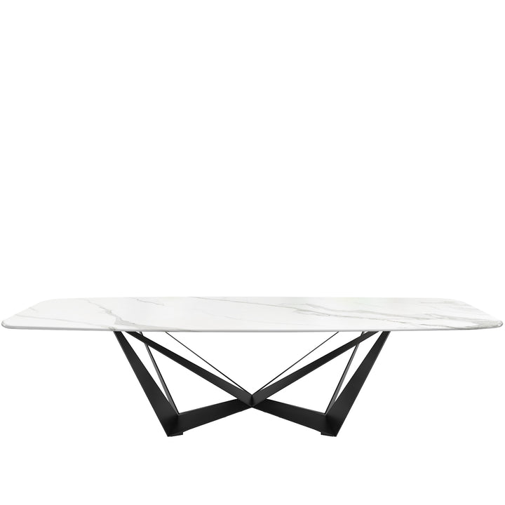 Modern sintered stone dining table skorpio black pro conceptual design.