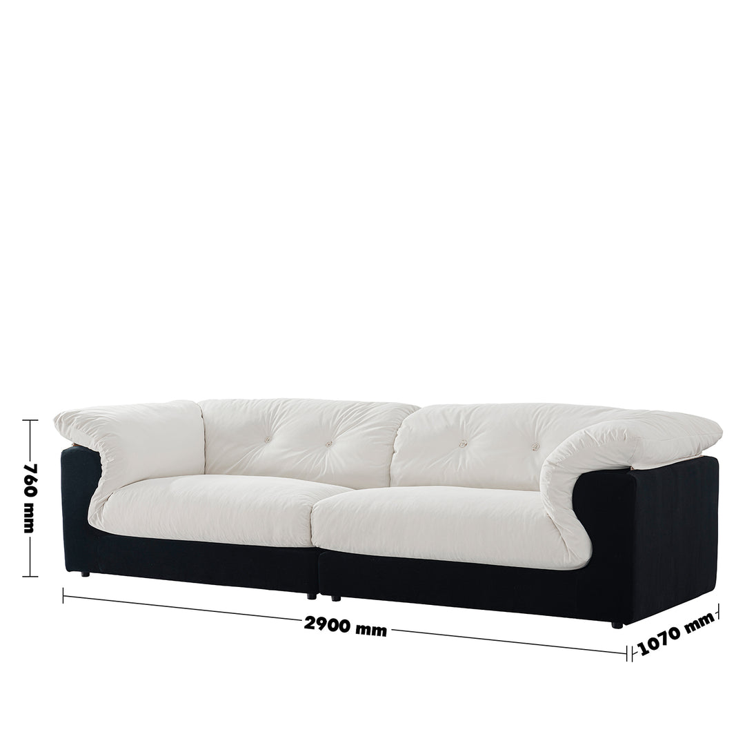 Modern suede fabric 4 seater sofa camellia size charts.