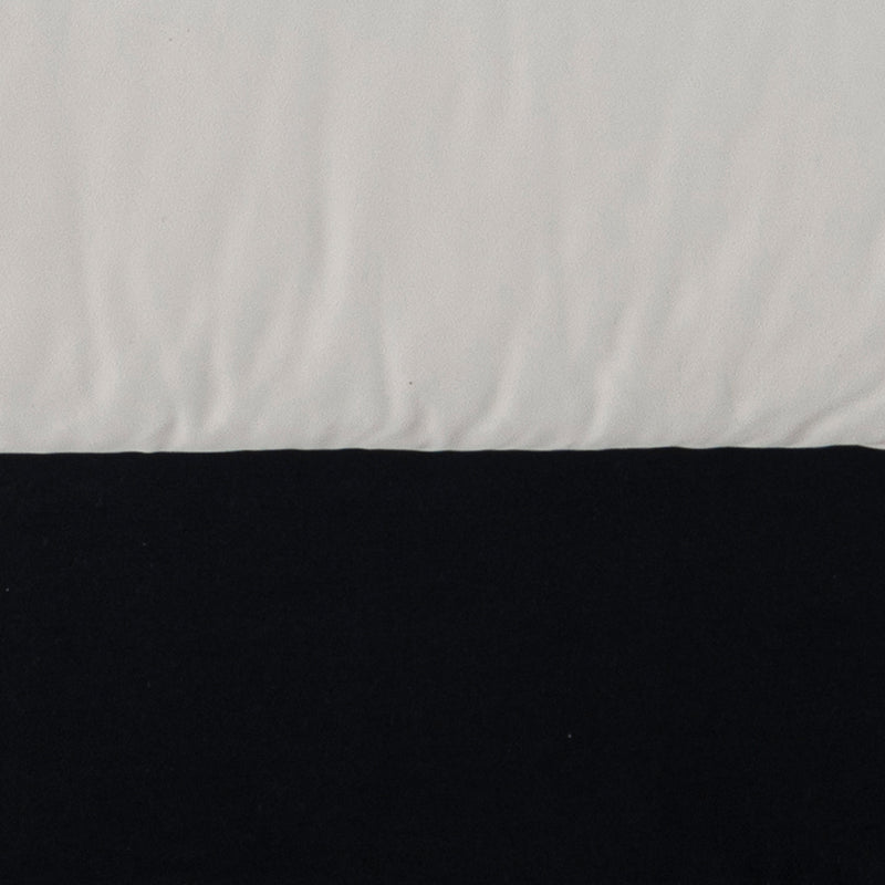 Cream suede fabric armless 1 seater sofa camellia in close up details.