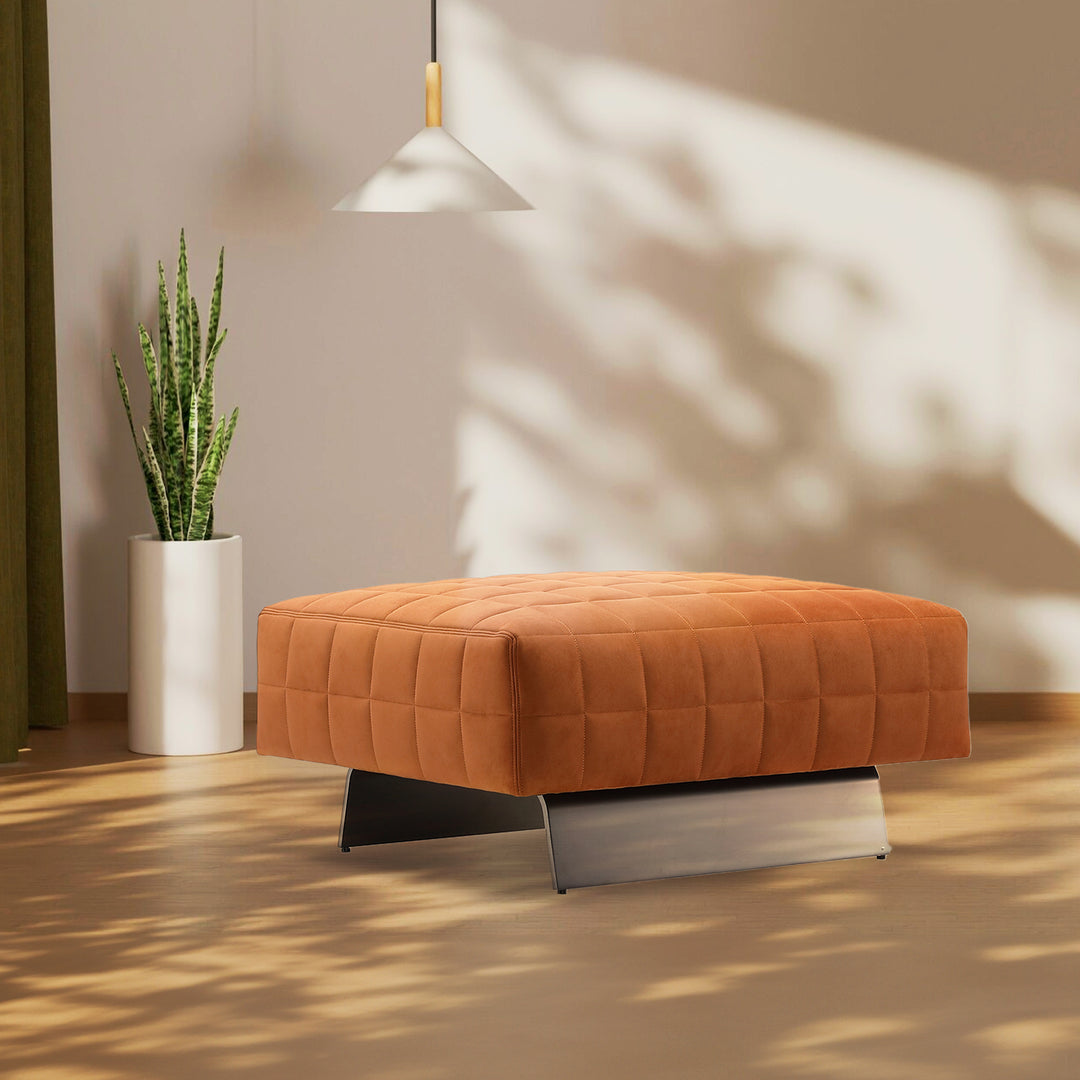 Modern Suede Fabric Ottoman TOPU