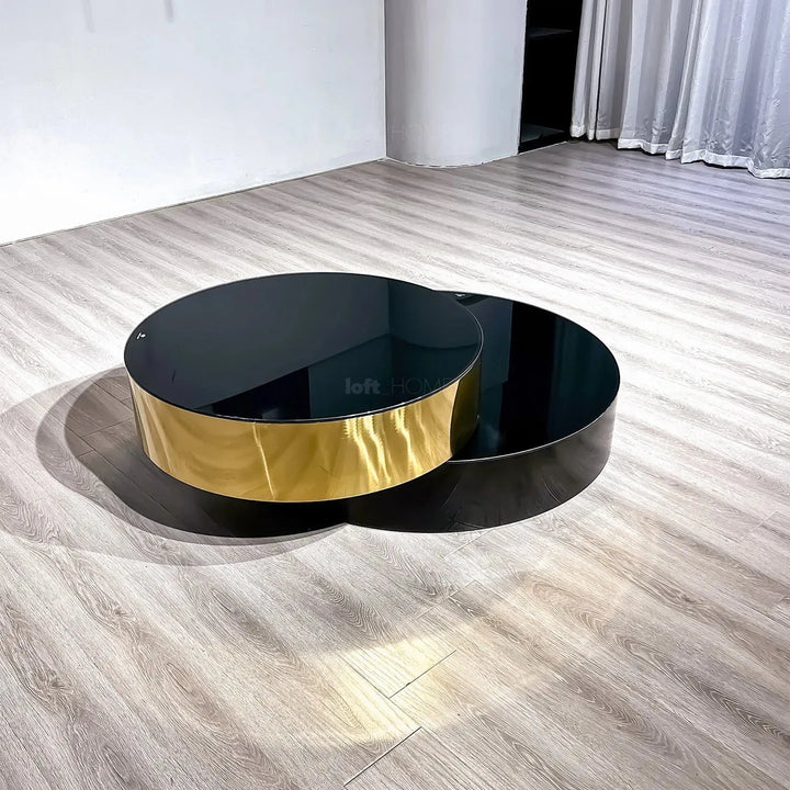 Modern tempered glass revolving coffee table solace in real life style.