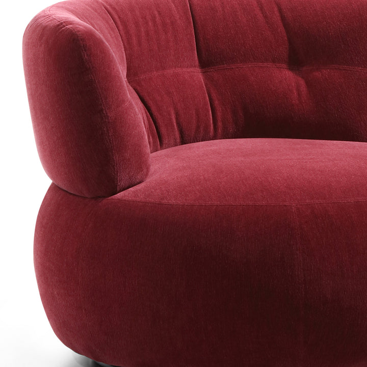 Modern Velvet Fabric 1 Seater Sofa PUFF