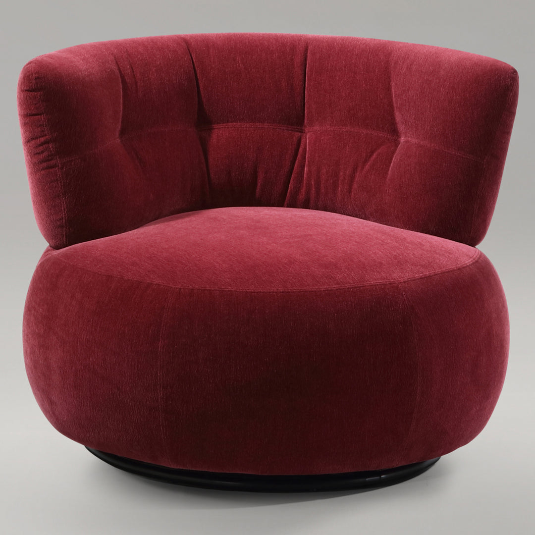 Modern Velvet Fabric 1 Seater Sofa PUFF