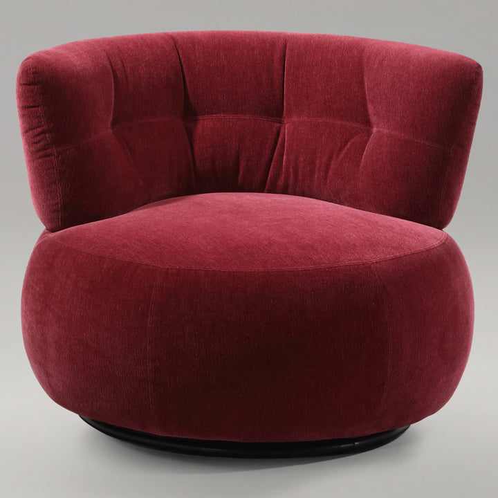 Modern Velvet Fabric 1 Seater Sofa PUFF