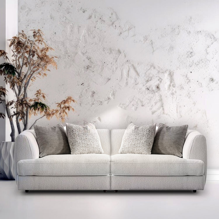 Minimalist Velvet Fabric Modular 3 Seater Sofa FABLE Good to Know Preview-1