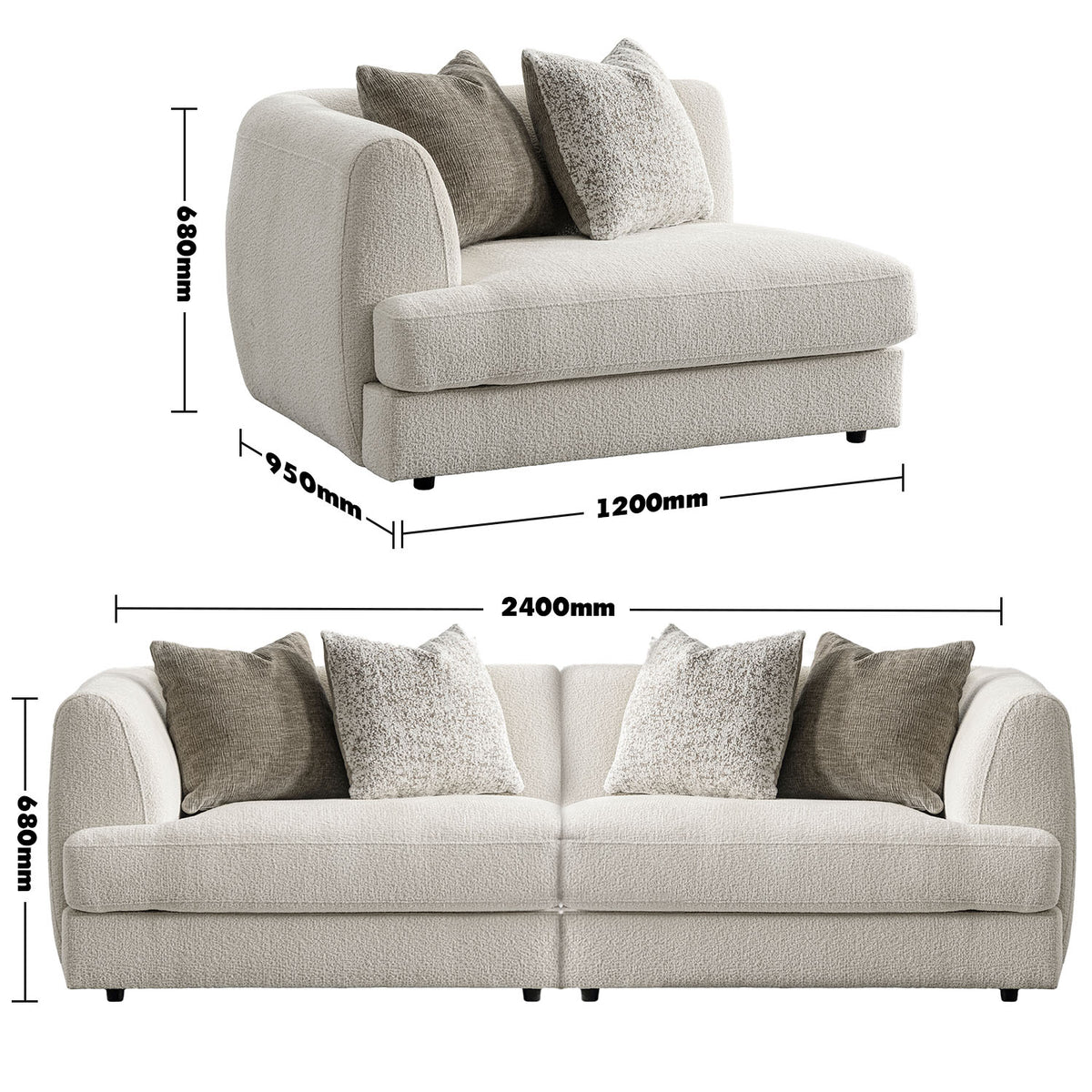 Modern velvet fabric modular 3 seater sofa fable size charts.
