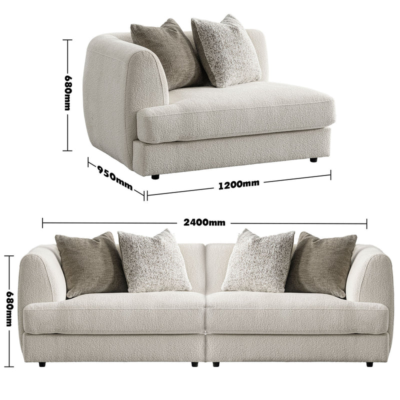 Modern velvet fabric modular 3 seater sofa fable size charts.