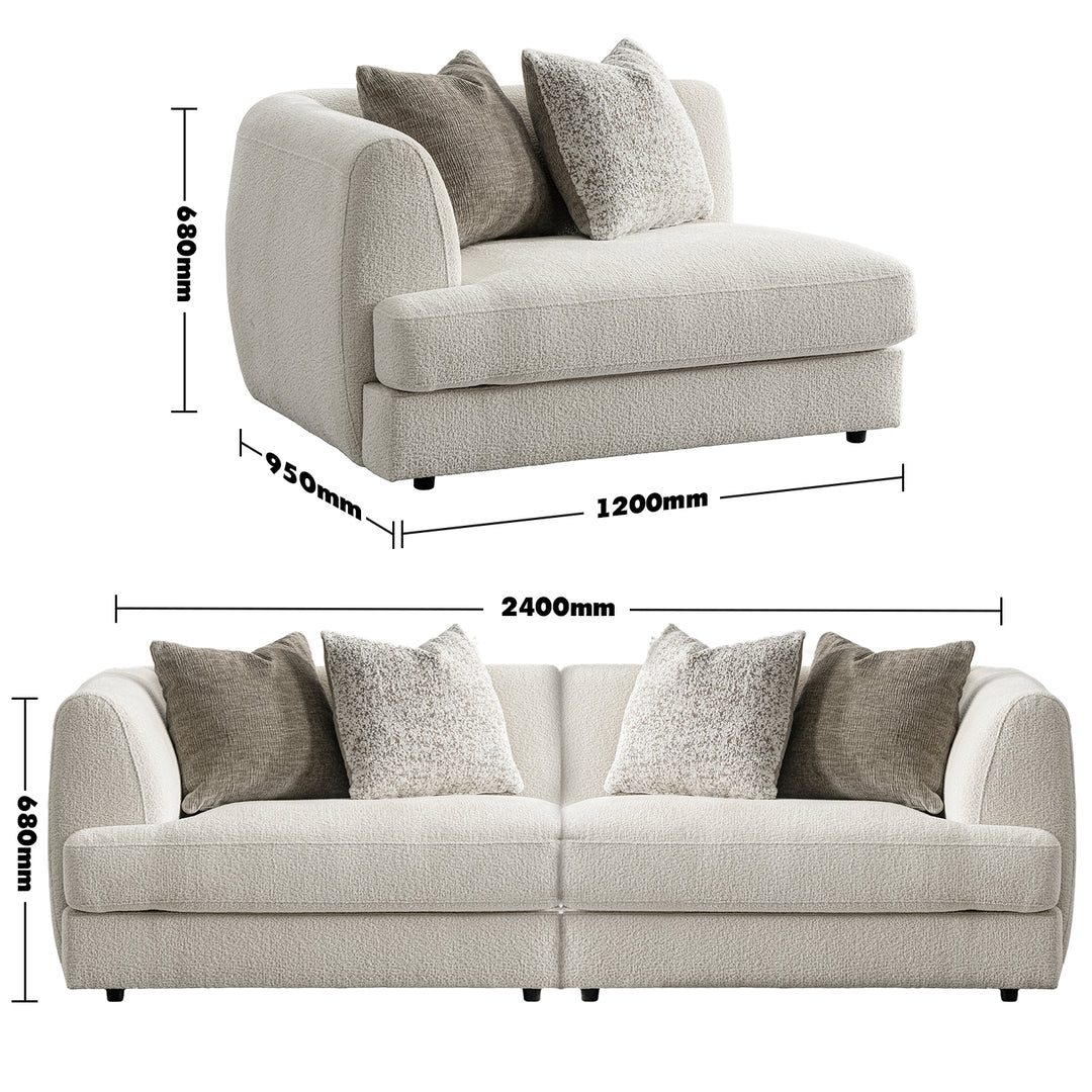 Modern Velvet Fabric Modular 3 Seater Sofa FABLE