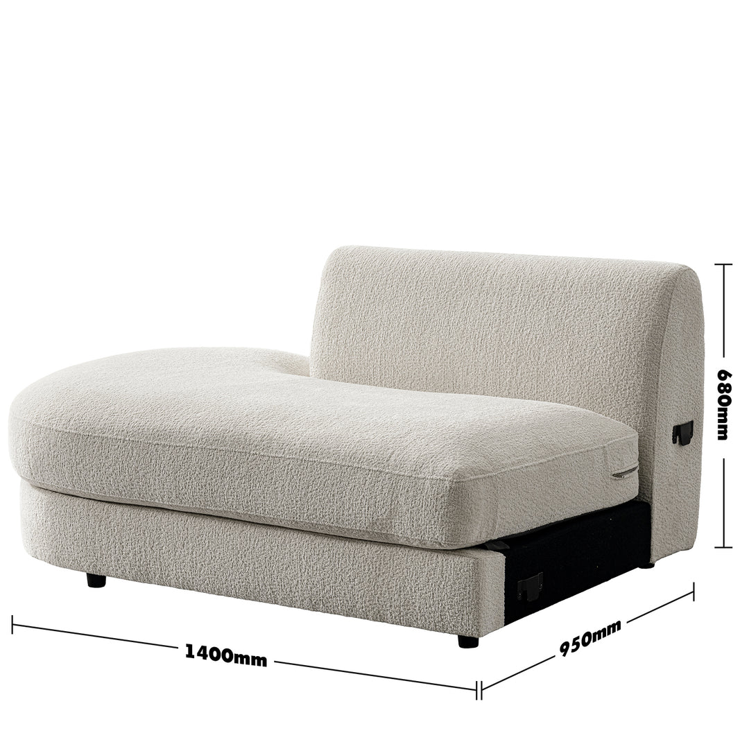 Modern Velvet Fabric Modular Chaise 2 Seater Sofa FABLE