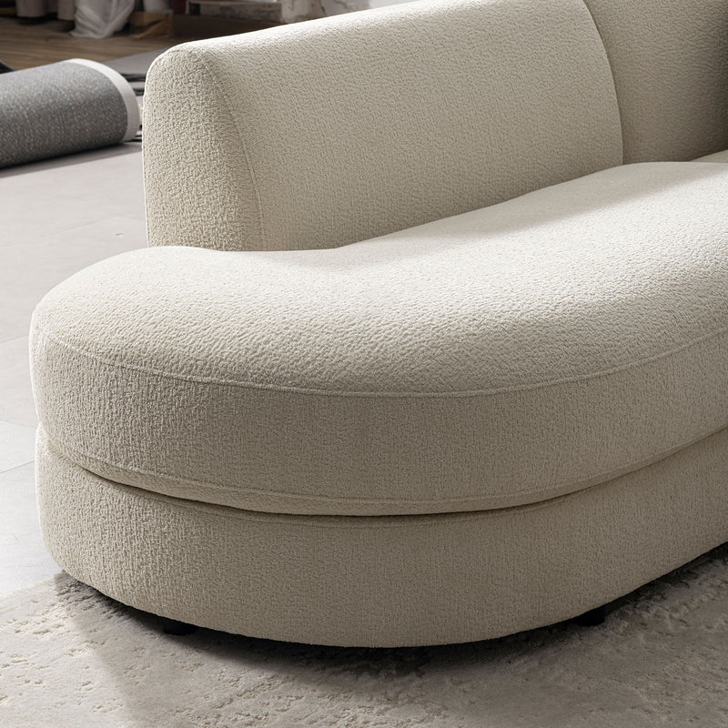 Modern velvet fabric modular chaise 2 seater sofa fable in real life style.