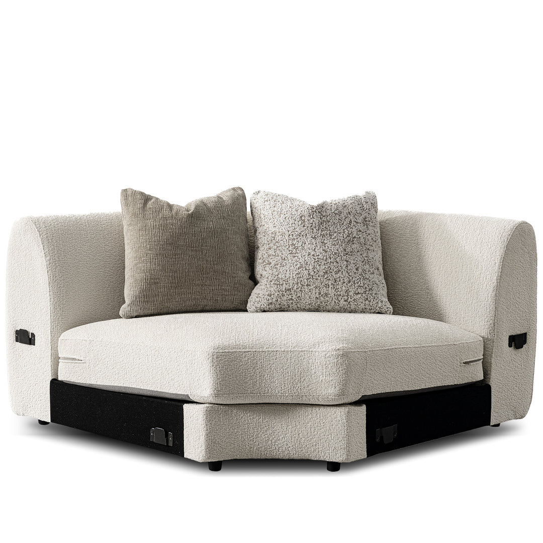 Modern Velvet Fabric Modular Joint Connection 1 Seater Sofa FABLE