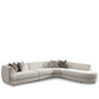 Minimalist Velvet Fabric Modular L Shape Sectional Sofa FABLE 3+L