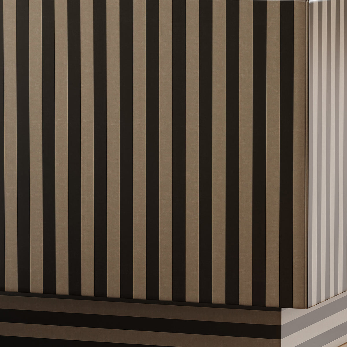 Bauhaus wood tv console stripe color swatches.