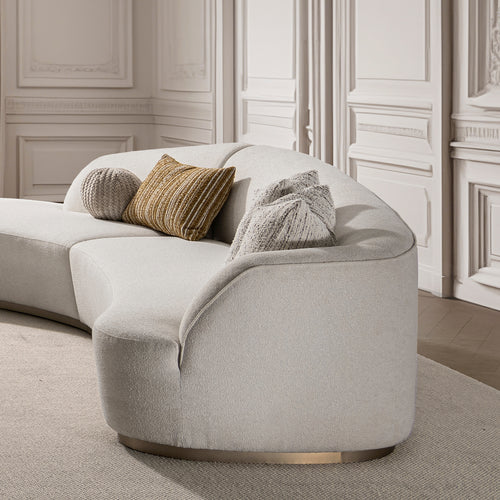 Modern Boucle Fabric Modular Corner 2 Seater Sofa LOOMI Good to Know Preview-1