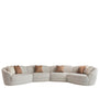 Modern Boucle Fabric Modular Sectional 6 Seater Sofa CURVA