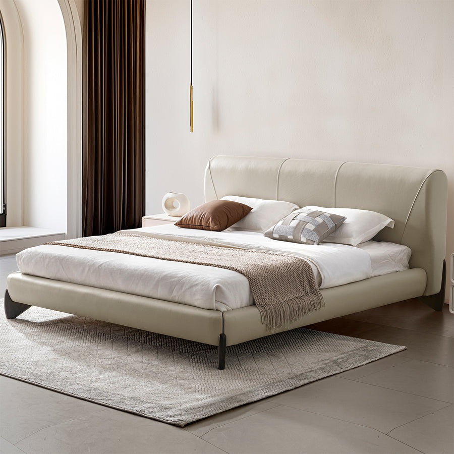 Modern genuine leather bed frame arcy primary product view.