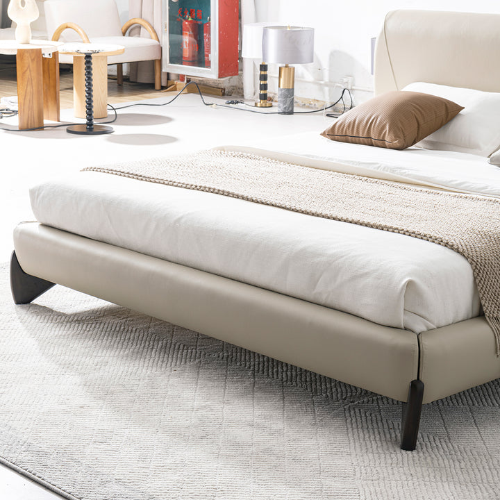 Modern genuine leather bed frame arcy conceptual design.