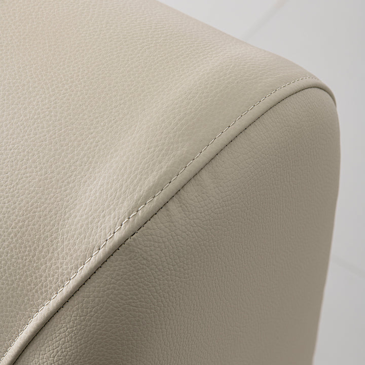 Modern genuine leather bed frame arcy layered structure.