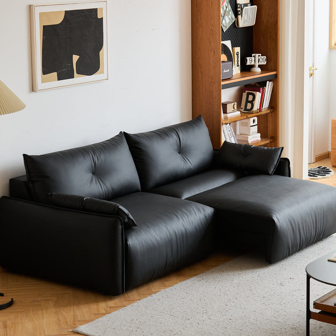 Modern genuine leather electric recliner 4 seater sofa evena primary product view.
