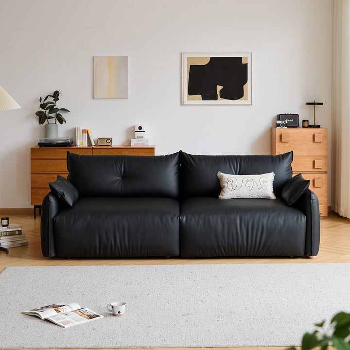 Modern genuine leather electric recliner 4 seater sofa evena detail 1.