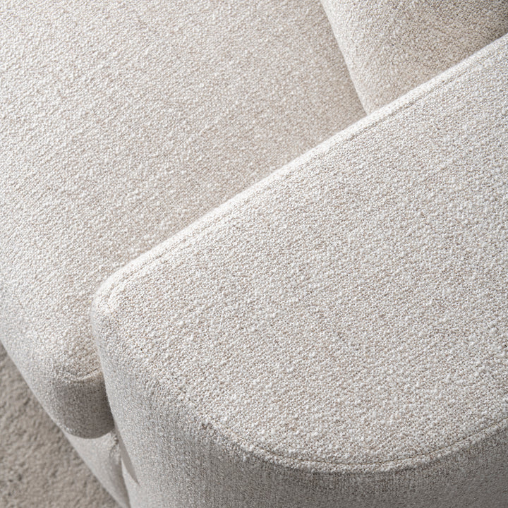 Modern mixed weave fabric 2 seater sofa terra in details.