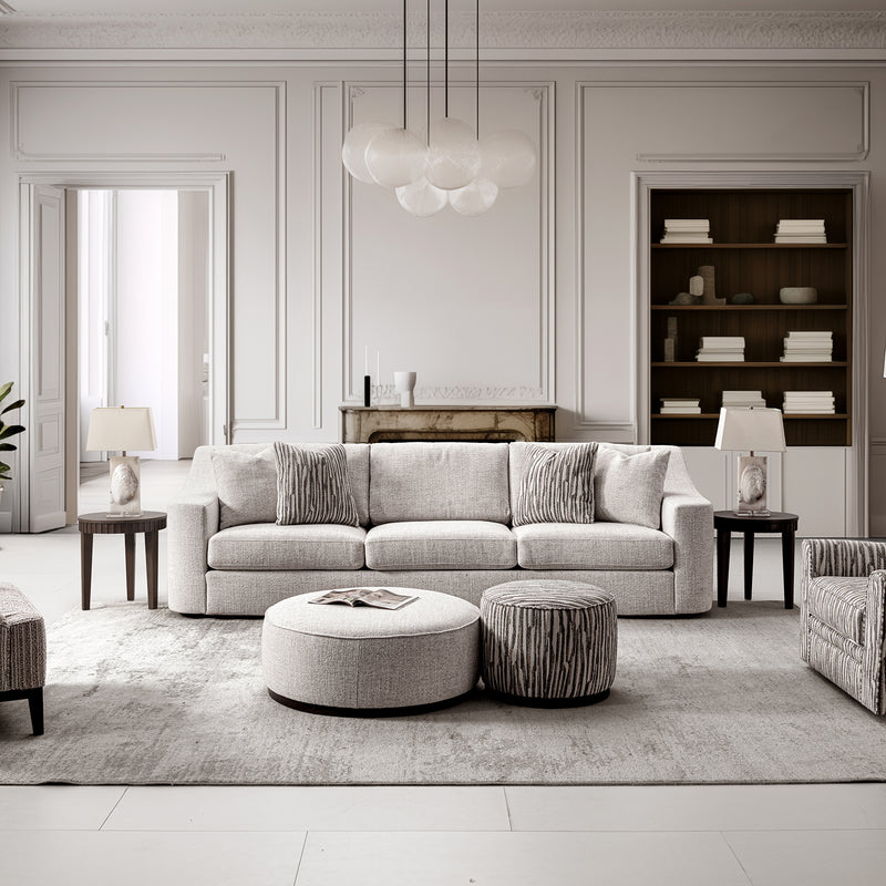 Modern mixed weave fabric 3 seater sofa terra environmental situation.