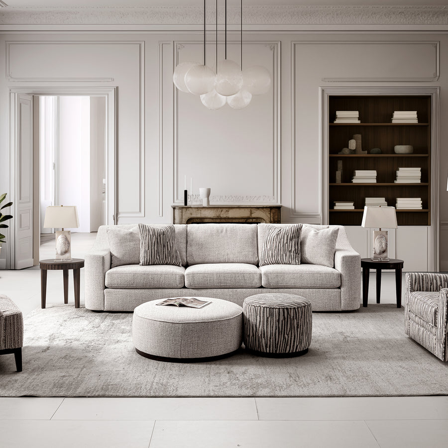 Modern mixed weave fabric 4 seater sofa terra environmental situation.