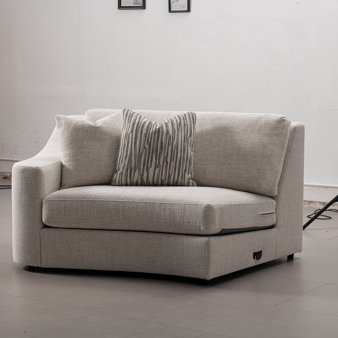 Modern mixed weave fabric modular corner 2 seater sofa terra primary product view.