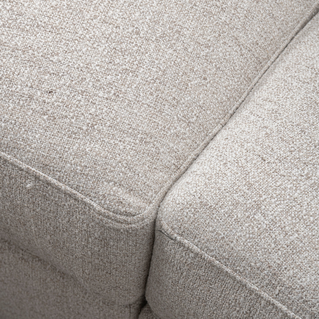 Modern mixed weave fabric modular corner 2 seater sofa terra with context.