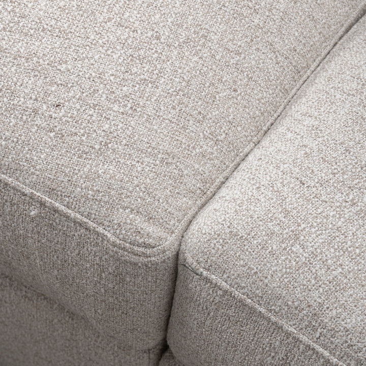 Modern mixed weave fabric modular corner 2 seater sofa terra with context.