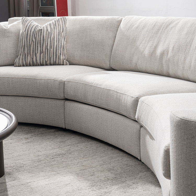 Modern Mixed Weave Fabric Modular Joint Connection 1 Seater Sofa TERRA Good to Know Preview-1