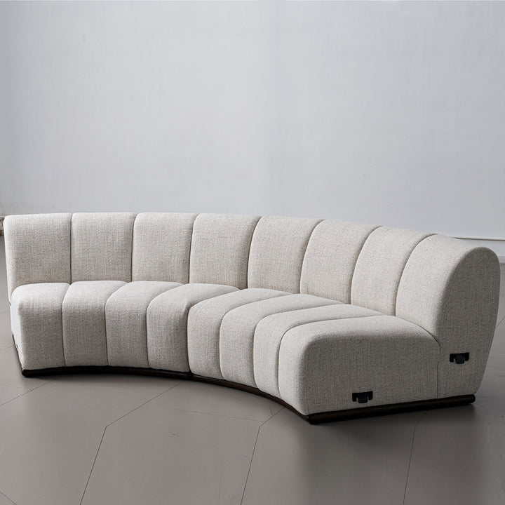 Modern mixed weave fabric modular sectional 4 seater sofa bento primary product view.