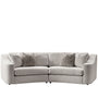 Modern Mixed Weave Fabric Modular Sectional Curve 4 Seater Sofa TERRA