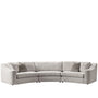 Modern Mixed Weave Fabric Modular Sectional 6 Seater Sofa TERRA
