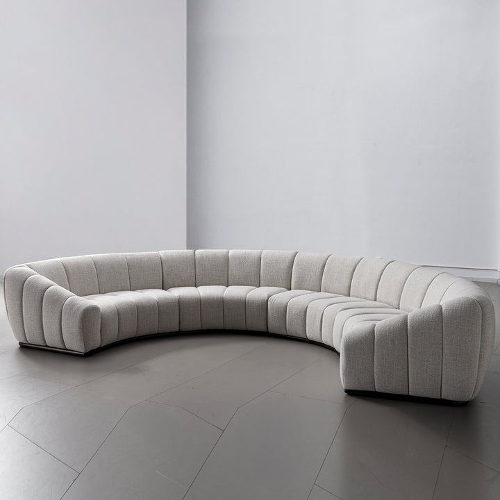 Modern mixed weave fabric modular sectional 9 seater sofa bento primary product view.