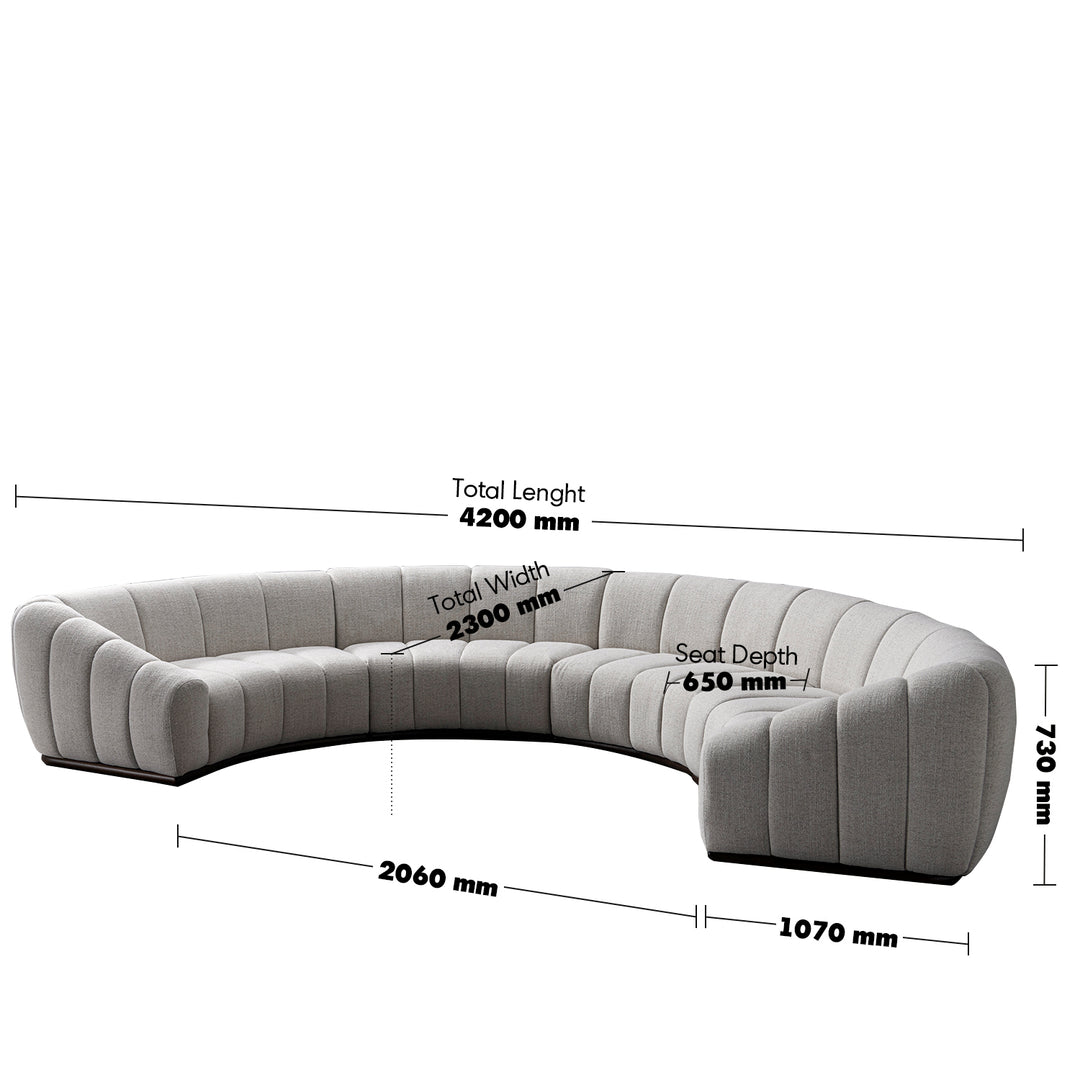 Modern Mixed Weave Fabric Modular Sectional 9 Seater Sofa BENTO