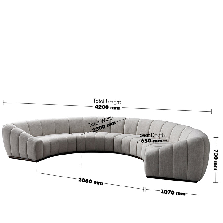 Modern Mixed Weave Fabric Modular Sectional 9 Seater Sofa BENTO