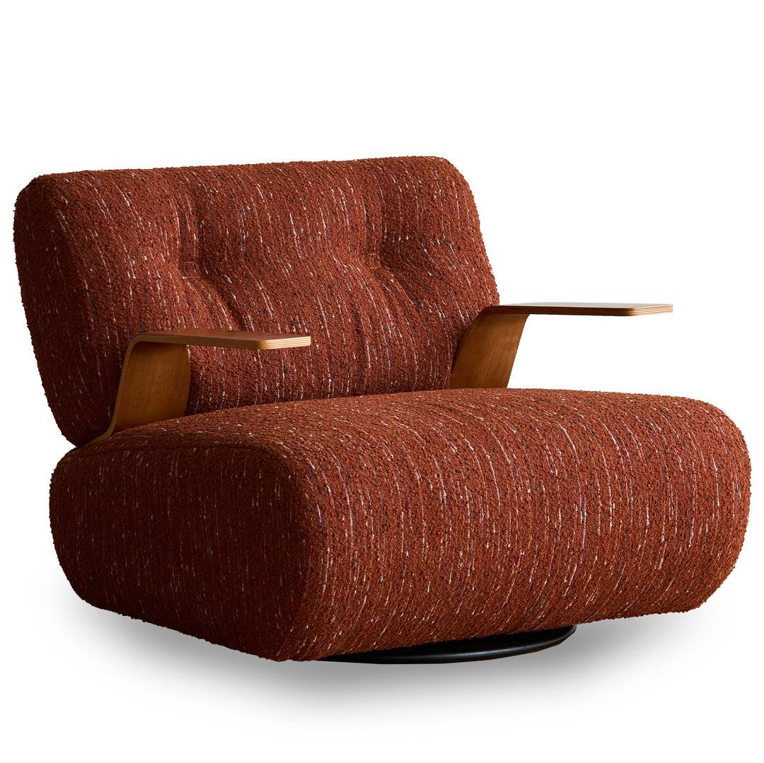 Modern Mixed Weave Fabric Revolving 1 Seater Sofa BENNY
