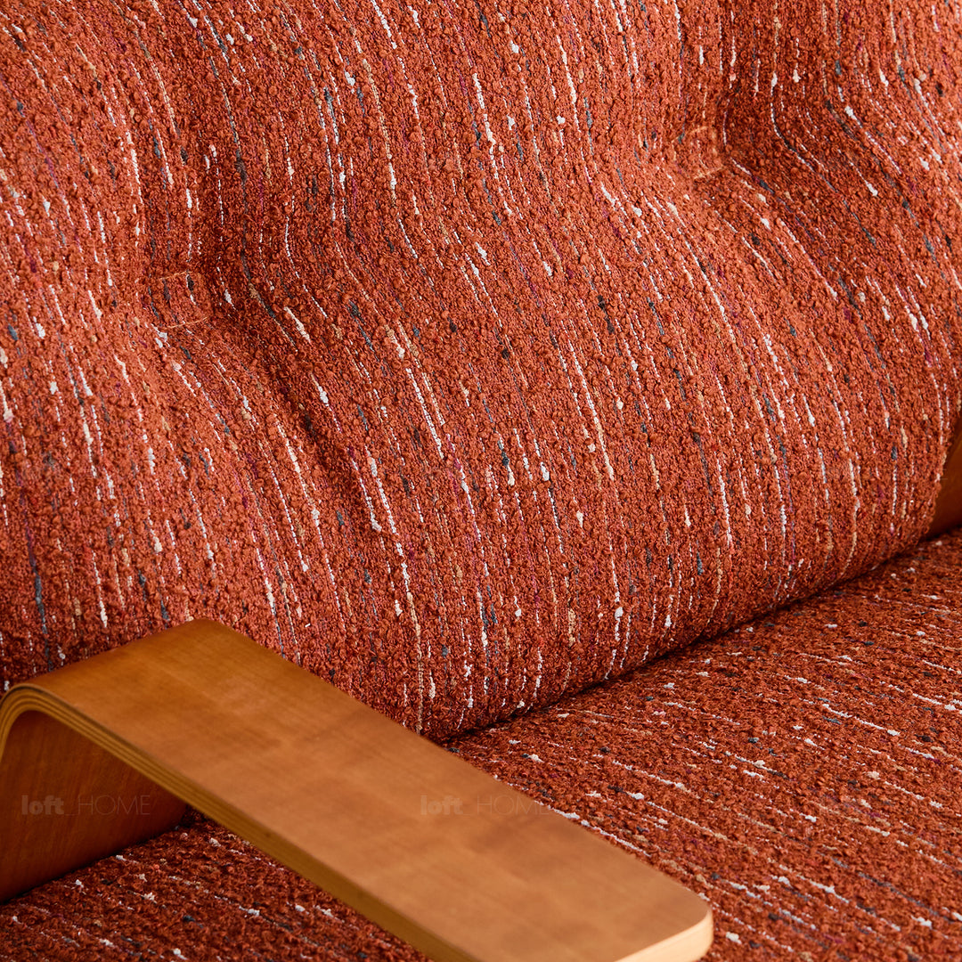 Modern mixed weave fabric revolving 1 seater sofa benny color swatches.