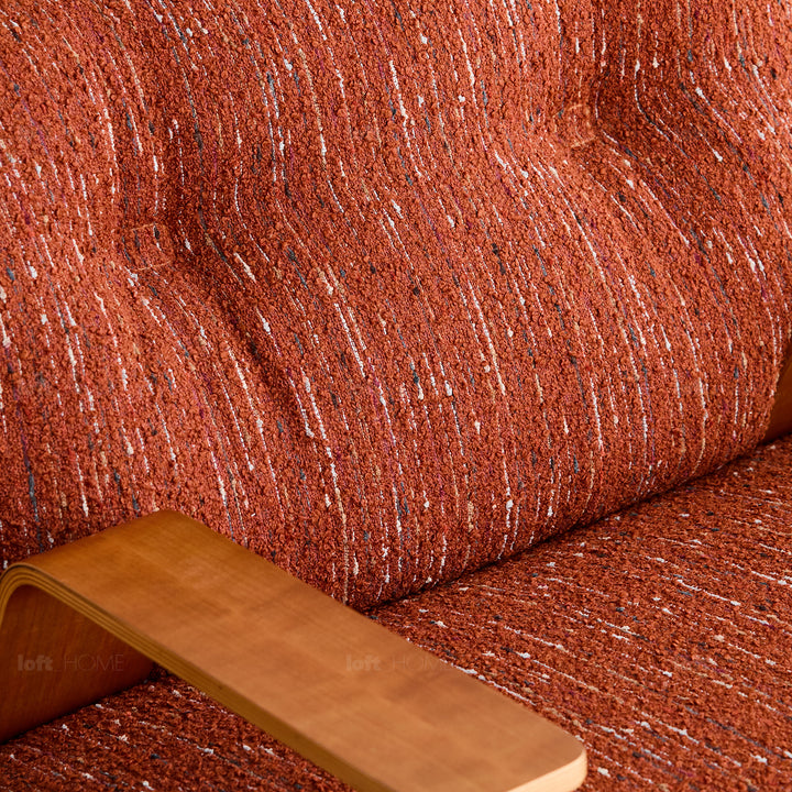 Modern mixed weave fabric revolving 1 seater sofa benny color swatches.