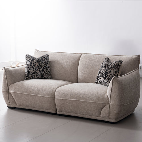 Modern Mixed Weave Fabric Sectional 3 Seater Sofa CLOUDY Good to Know Preview-1