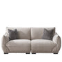 Modern Mixed Weave Fabric Sectional 3 Seater Sofa CLOUDY