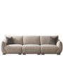 Modern Mixed Weave Fabric Sectional 4 Seater Sofa CLOUDY