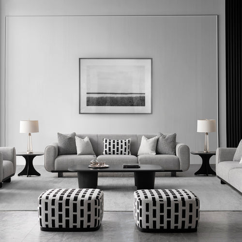 Modern Mixed Weave Fabric Sectional 4 Seater Sofa GRIDDY Good to Know Preview-1