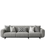 Modern Mixed Weave Fabric Sectional 4 Seater Sofa GRIDDY