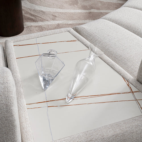 Modern Mixed Weave Fabric Sintered Stone Modular Sofa Side Table BENTO Good to Know Preview-1