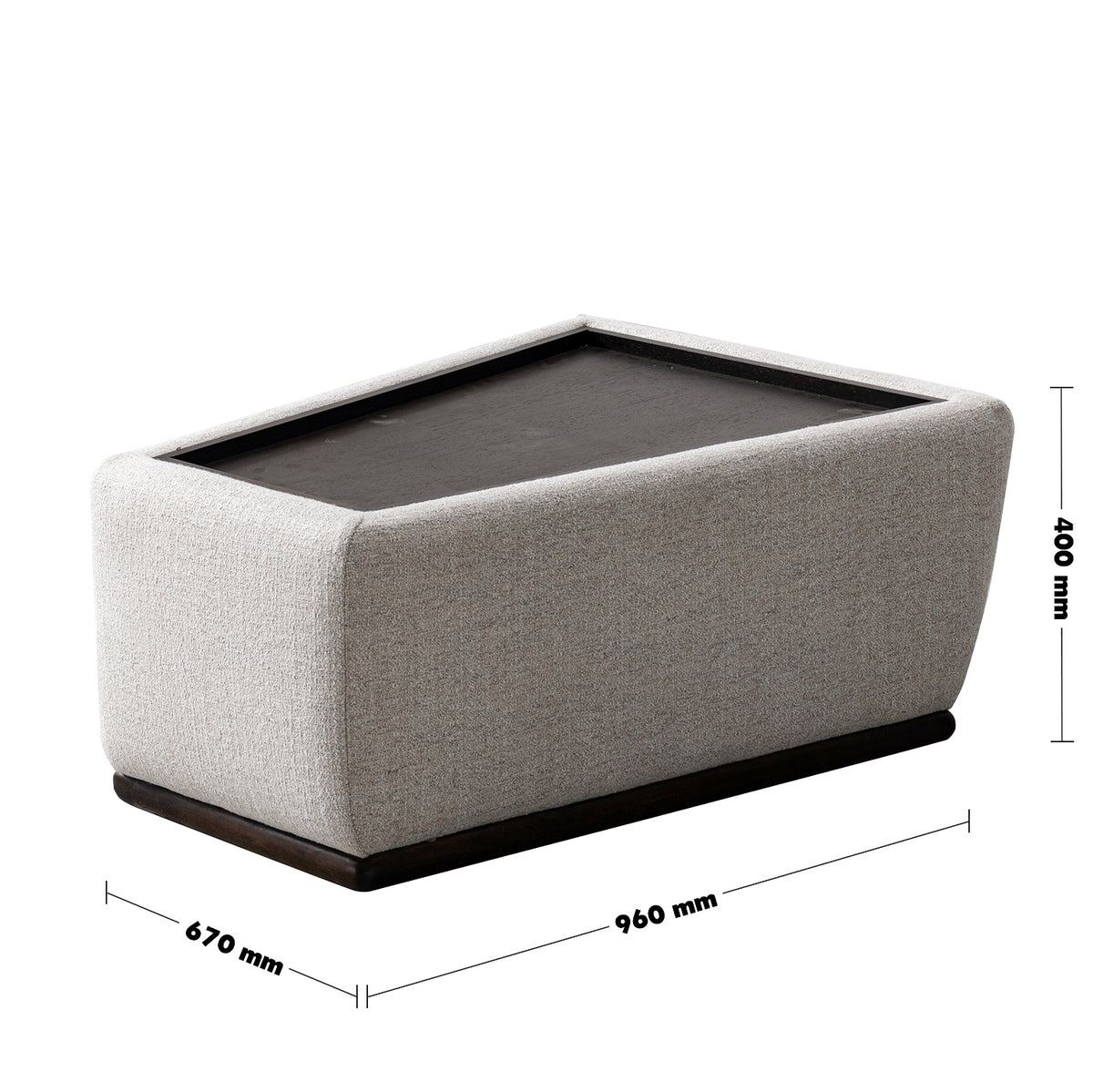 Modern mixed weave fabric sintered stone modular sofa side table bento material variants.