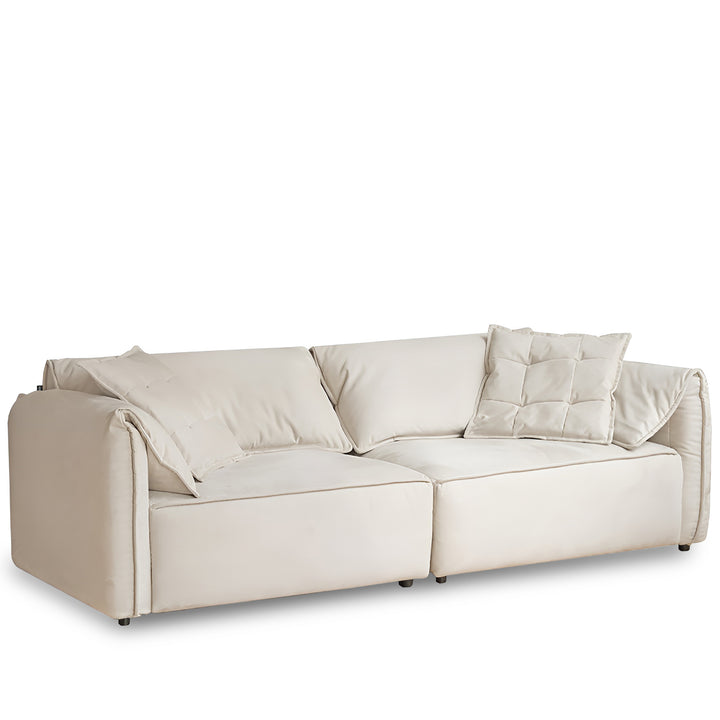 Modern Suede Fabric Sectional 4 Seater Sofa LOOMA